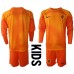 Nederland Keeper Bortedraktsett Barn VM 2022 Lange ermer (+ Korte bukser)